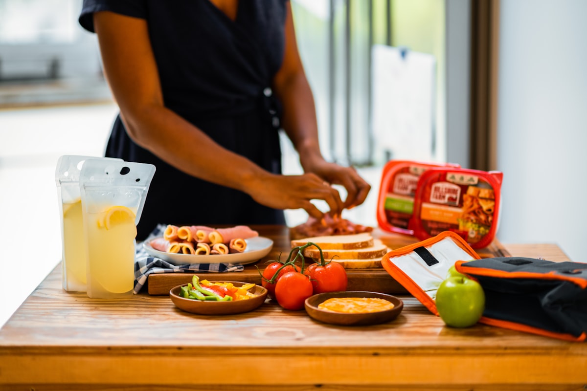Nutritionist preparing balanced meal plan